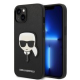 Husa pentru iPhone 14 Plus / iPhone 15 Plus - Karl Lagerfeld Saffiano (KLHCP14MSAPKHK) - Karl`s Head
