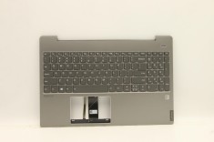 Carcasa superioara cu tastatura palmrest Laptop, Lenovo, IdeaPad S540-15IWL Type 81NE, 81Q1, 5CB0U42538, HQ2090062100011, Mineral Grey, iluminata, lay
