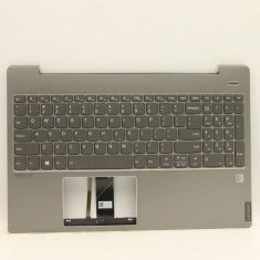 Carcasa superioara cu tastatura palmrest Laptop, Lenovo, IdeaPad S540-15IWL Type 81NE, 81Q1, 5CB0U42538, HQ2090062100011, Mineral Grey, iluminata, lay