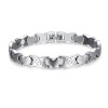 Bratara magnetica din otel inoxidabil, silver, model SY428