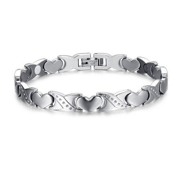 Bratara magnetica din otel inoxidabil, silver, model SY428
