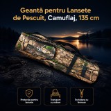 Geantă pentru Lansete de Pescuit, Camuflaj, 135 cm