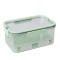 Cutie pentru Depozitare Alimente, Cyrax, de Uz Casnic, 2 Compartimente, Zona pentru Gheata, Mentinere Fresh, cu Maner, Material PET, 23x15x10.8 cm, Ve