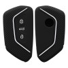 Husa Cheie Auto pentru VW - 3 Butoane, Silicon, Negru, 52650.91, Kwmobile