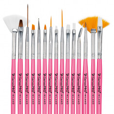 Set 15 Pensule Manichiura SensoPRO Milano, Soft Pink