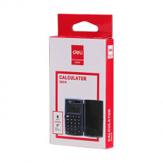 Calculator de Buzunar Deli 39219, 8 Digits, Negru, Alimentare Dubla, Calculator Buzunar, Calculator de Buzunar, Calculator Buzunar 8 Digits, Calculato