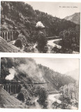 SV * VALEA JIULUI * Lot x 2 RPR Tren cu Aburi * Viaduct si Tunel Feroviar * 1963