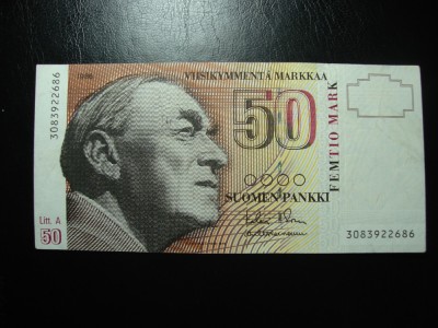 FINLANDA 50 MARKKAA 1986 VF/AXF - LIT.A foto