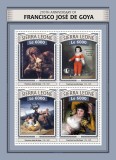 SIERRA LEONE 2016 - Picturi, Francisco Goya / set complet MNH - colita+bloc ( 2 imagini), Nestampilat