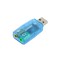 Placa de sunet 3D Sound externa cu USB , iesire stereo , intrare microfon , albastru