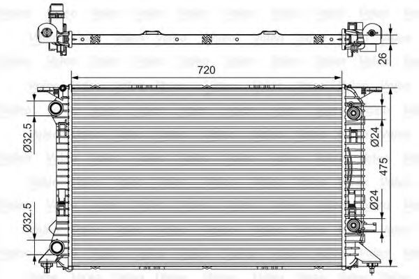 Radiator, racire motor AUDI A4 Allroad (8KH, B8) (2009 - 2016) VALEO 735472