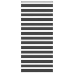 vidaXL Jaluzea tip zebra neagră lățime țesătură 90,9 cm poliester
