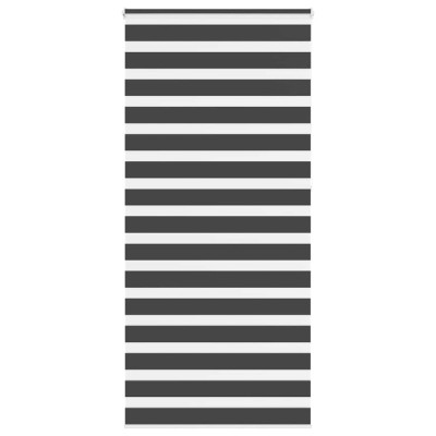 Jaluzea tip zebra neagră lățime țesătură 90,9 cm poliester foto