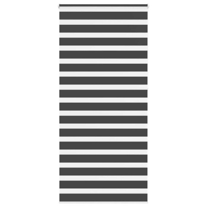 Jaluzea tip zebra neagră lățime țesătură 90,9 cm poliester