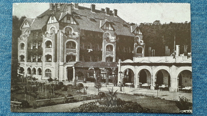 504 - Ocna Sibiului Hotelul Statului / carte postala necirculata interbelica