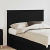 Tablie cap cu headboard Stejar Negru 135 cm Lemn compozit, DKD Home Decor