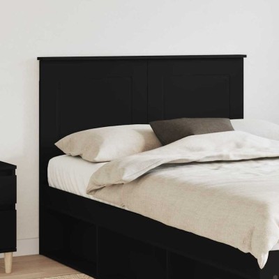 Tablie cap cu headboard Stejar Negru 135 cm Lemn compozit foto