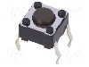 Microintrerupator 6x6x3.5mm, (ON)-OFF, SPST, ALPS - SKHHALA010