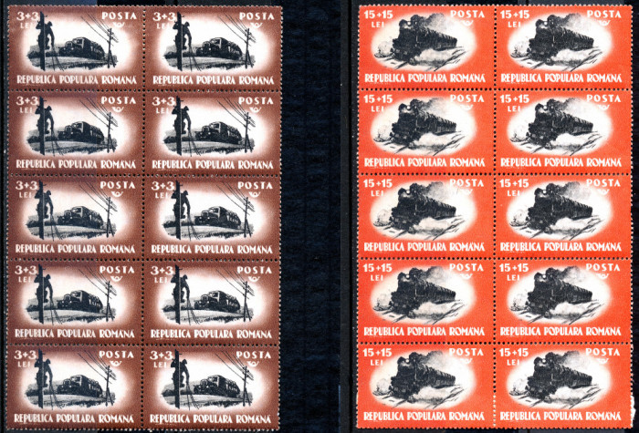 1948 LP245 Serie Munca in comunicatii (bloc de 10) MNH
