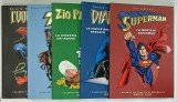 I CLASSICI DEL FUMETO DI REPUBBLICA , SERIE ORO &quot;L &#039;UOMO RAGNO / TEX / ZIO PAPERONE / DIABOLIK / SUPERMAN , SET DE CINCI VOLUME , BENZI DESENATE IN