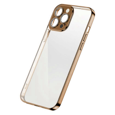 Husa Joyroom Chery Mirror Pentru IPhone 13 Pro Max Metallic Frame Gold (JR-BP909 GOLD) foto