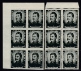 ROMANIA 1949 LP 259 LP 259 a I.V.STALIN DANTELAT+NEDANTELAT BLOCURI 6 TIMBRE MNH