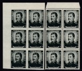 ROMANIA 1949 LP 259 LP 259 a I.V.STALIN DANTELAT+NEDANTELAT BLOCURI 6 TIMBRE MNH, Nestampilat