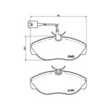 Placute frana Citroen Jumper I Box (230l) 02.94-04.02, Jumper I Bus (230p) 02.94-04.02, Jumper I (230) 03.94-04.02; Fiat Ducato Box (230) 03.94-05.05, BREMBO