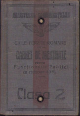 D36 Carnet de identitate pentru func?ionari publici CFR 1923 Lunca Botosani foto