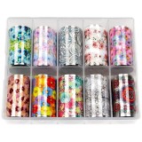Cumpara ieftin Set Folii Transfer LUXORISE Flower Future, 10 buc, LUXORISE Nail Art