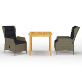 Cumpara ieftin Set mobilier de gradina, 3 piese, maro