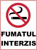 Placuta de protectia muncii fumatul interzis