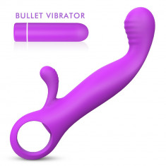 Vibrator Precious, 9 Moduri Vibratii, Silicon, USB, Mov, 15.9 cm, Mokko Toys