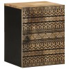 Dulap suspendat de baie negru 38x33,5x48cm, lemn masiv de mango