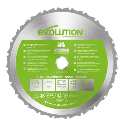 Disc pentru fierastrau circular, taiere multifunctionala Evolution FURYBLADE255MULTI-3185, O255 x 25.4 mm, 24 dinti foto