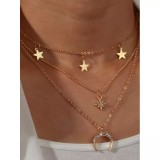 Cumpara ieftin Colier cu Stele si Luna - 24213