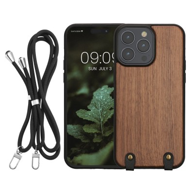 Husa Kwmobile pentru Apple iPhone 14 Pro Max, Maro, Lemn, KWM000022PF001C foto