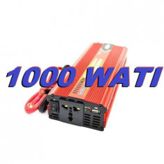 Invertor convertor auto 12v la 220V 1000W, USB