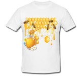 Cumpara ieftin Tricou &quot; Bee and honeycomb drawing &quot;