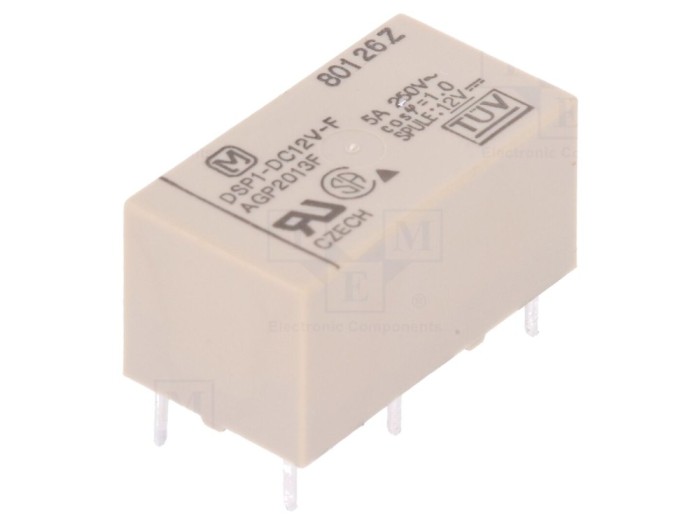 Releu electromagnetic 12V DC, SPST-NO + NC