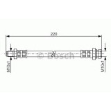Conducta / cablu frana MITSUBISHI PAJERO II (V3_W, V2_W, V4_W) (1990 - 1999) BOSCH 1 987 476 345