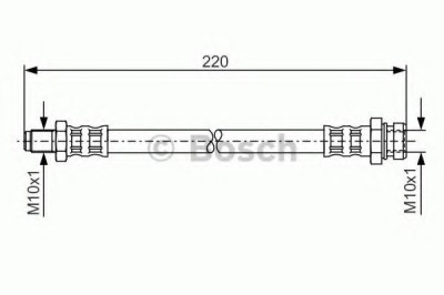Conducta / cablu frana MITSUBISHI PAJERO II Canvas Top (V2_W, V4_W) (1990 - 2000) BOSCH 1 987 476 345 foto