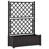 Cumpara ieftin Jardiniera de gradina cu spalier, antracit, 100x43x142, PP