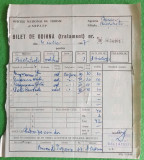 Bilet de odihna Oficiul National de Turism Carpati 1967