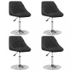VidaXL Scaune de masă pivotante, 4 buc., negru, catifea