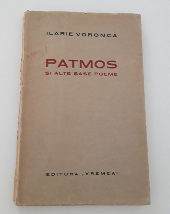 Carte veche Avangarda Ilarie Voronca Patmos si alte sase poeme