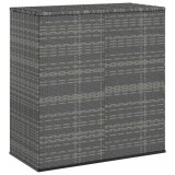 VidaXL Ladă grădină pentru perne, gri, 100x49x103,5 cm, ratan PE