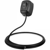 Buton ON/OFF auto/moto cu montaj aparent &ndash; &icirc;ntrerupător 12V/24V DC, 10A peak, cablu 60cm