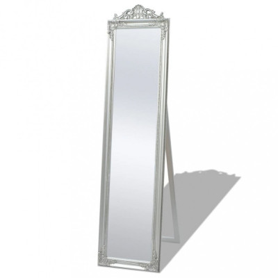 Oglindă verticală &amp;icirc;n stil baroc 160 x 40 cm argintiu foto