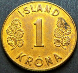Cumpara ieftin Moneda 1 KRONA / COROANA - ISLANDA, anul 1971 * cod 1516 A = A.UNC LUCIU BATERE, Europa